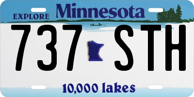 MN license plate 737STH