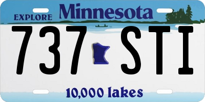 MN license plate 737STI