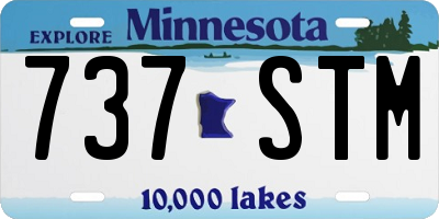 MN license plate 737STM