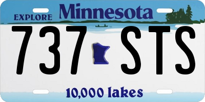 MN license plate 737STS