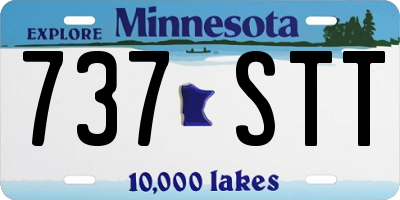 MN license plate 737STT