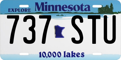 MN license plate 737STU
