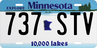 MN license plate 737STV