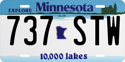 MN license plate 737STW