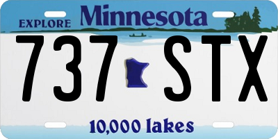 MN license plate 737STX