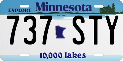 MN license plate 737STY