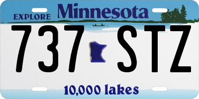 MN license plate 737STZ