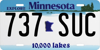 MN license plate 737SUC