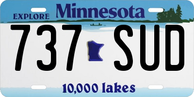 MN license plate 737SUD