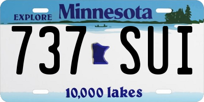 MN license plate 737SUI