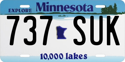 MN license plate 737SUK
