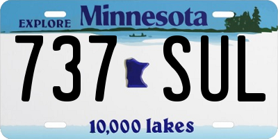 MN license plate 737SUL