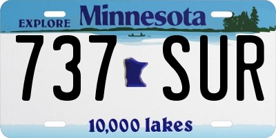 MN license plate 737SUR