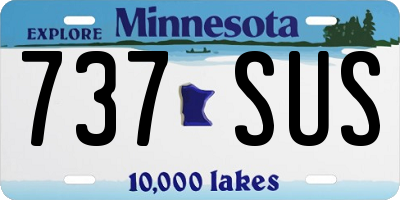 MN license plate 737SUS