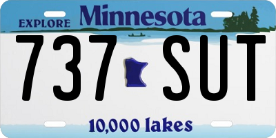 MN license plate 737SUT