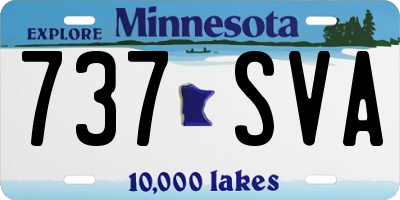 MN license plate 737SVA