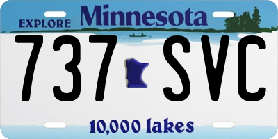 MN license plate 737SVC