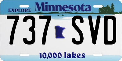 MN license plate 737SVD