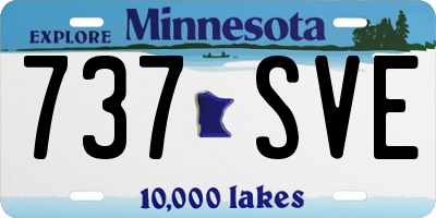 MN license plate 737SVE