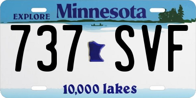 MN license plate 737SVF