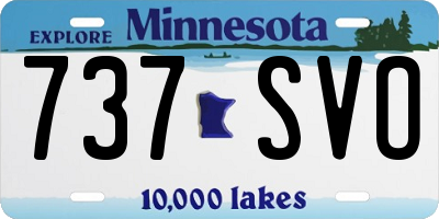 MN license plate 737SVO