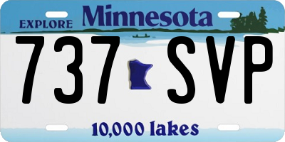 MN license plate 737SVP
