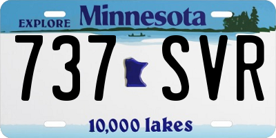 MN license plate 737SVR