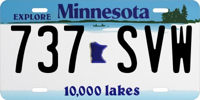 MN license plate 737SVW