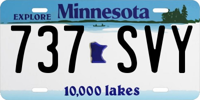 MN license plate 737SVY