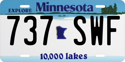MN license plate 737SWF