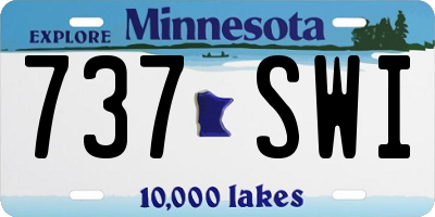 MN license plate 737SWI