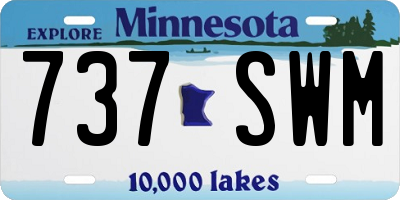 MN license plate 737SWM