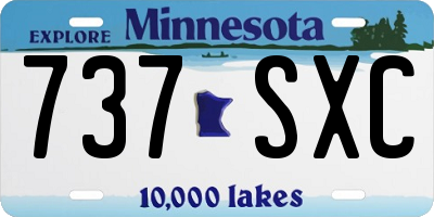 MN license plate 737SXC