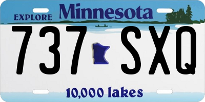 MN license plate 737SXQ