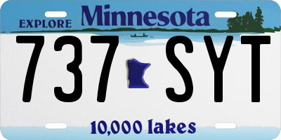 MN license plate 737SYT