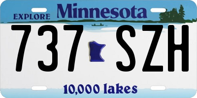 MN license plate 737SZH