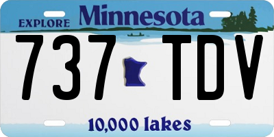 MN license plate 737TDV