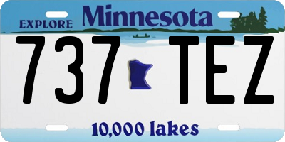 MN license plate 737TEZ