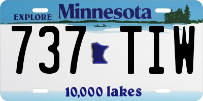 MN license plate 737TIW