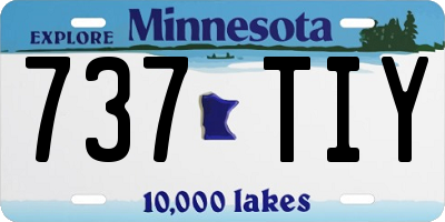 MN license plate 737TIY