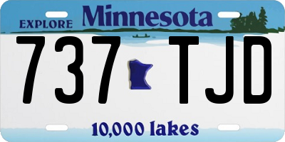 MN license plate 737TJD