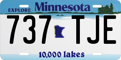 MN license plate 737TJE