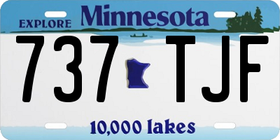 MN license plate 737TJF