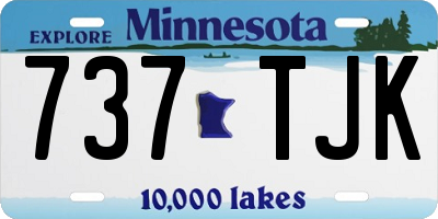 MN license plate 737TJK