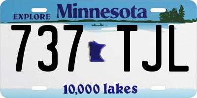MN license plate 737TJL
