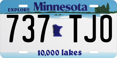MN license plate 737TJO