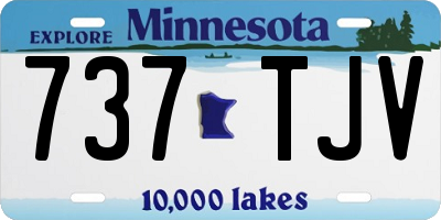 MN license plate 737TJV