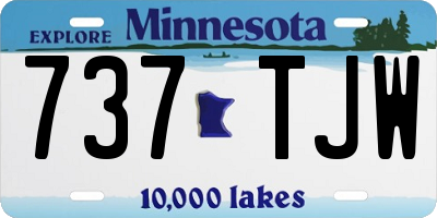 MN license plate 737TJW
