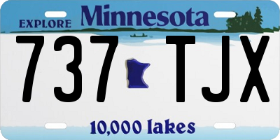 MN license plate 737TJX