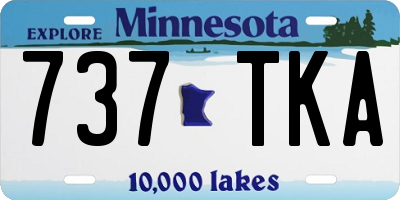 MN license plate 737TKA